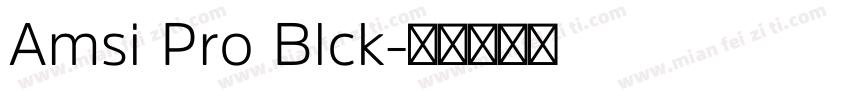 Amsi Pro Blck字体转换